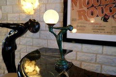 Importante lampe Art Deco Clarté Sculpture Lueur de l'Art Deco Max Le Verrier