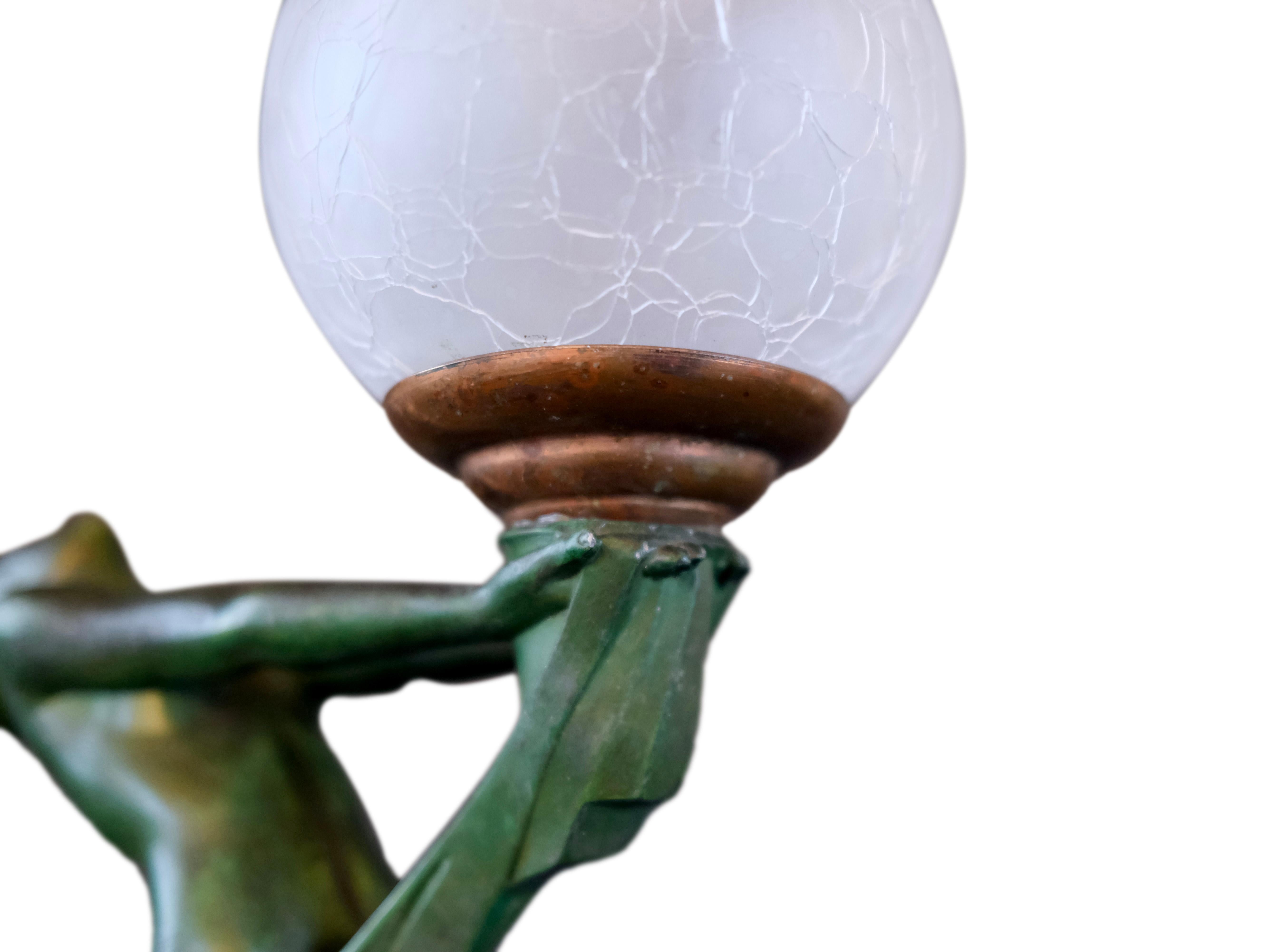 Important Art Deco Clarté Sculpture Lueur Lamp from the Art Deco Max Le Verrier 2