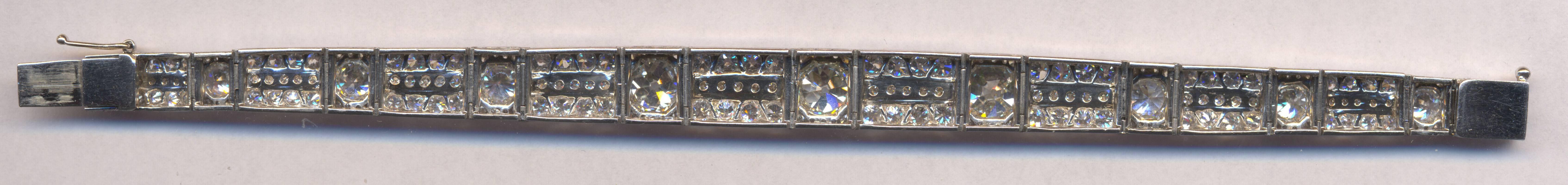 Important Art Deco Diamond Bracelet and Bonus Earrings to Boot 4