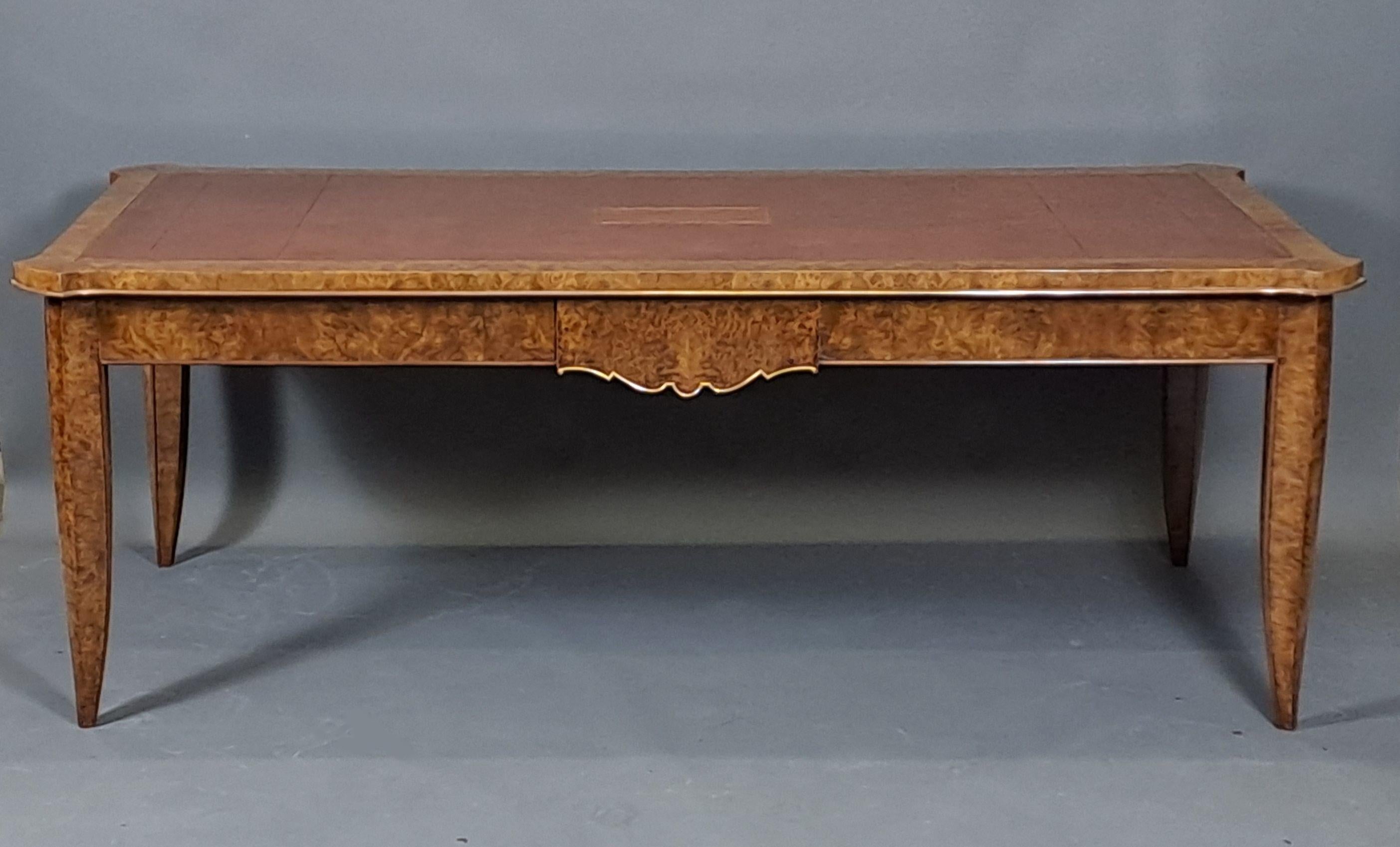 Important Art Deco Presidential Desk - André Domin And Marcel Genevriere - Maiso For Sale 5