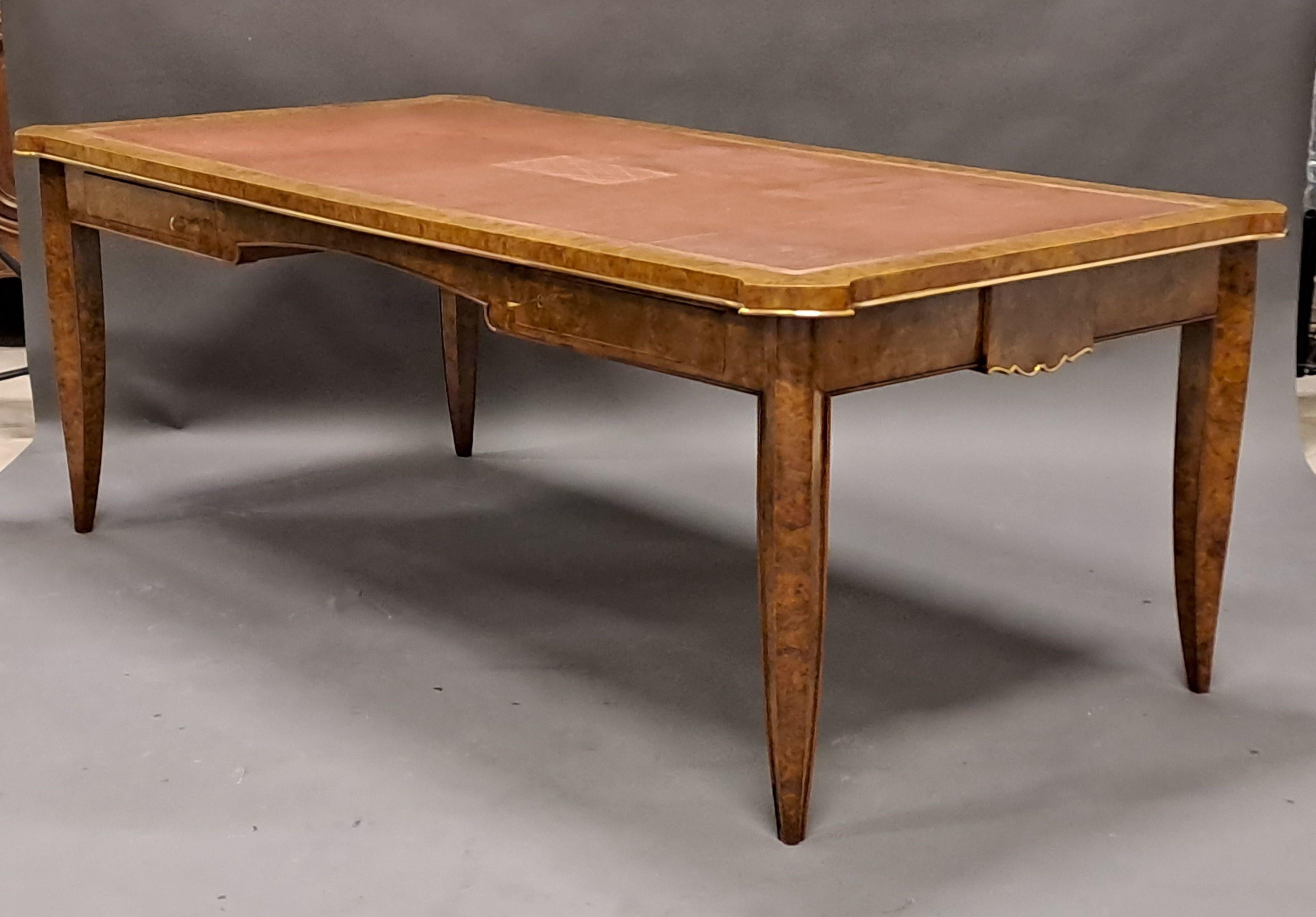 French Important Art Deco Presidential Desk - André Domin And Marcel Genevriere - Maiso For Sale