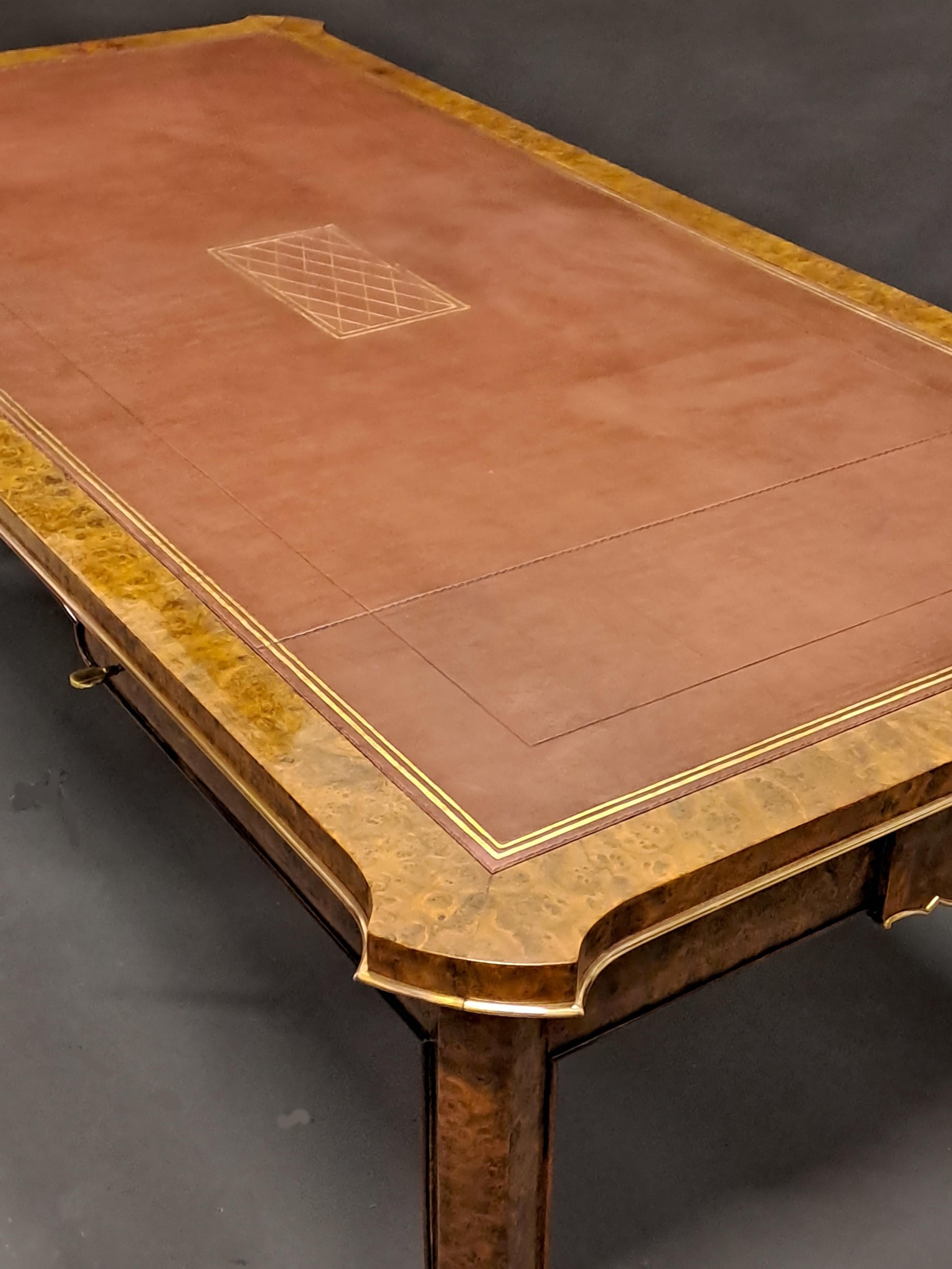Marquetry Important Art Deco Presidential Desk - André Domin And Marcel Genevriere - Maiso For Sale