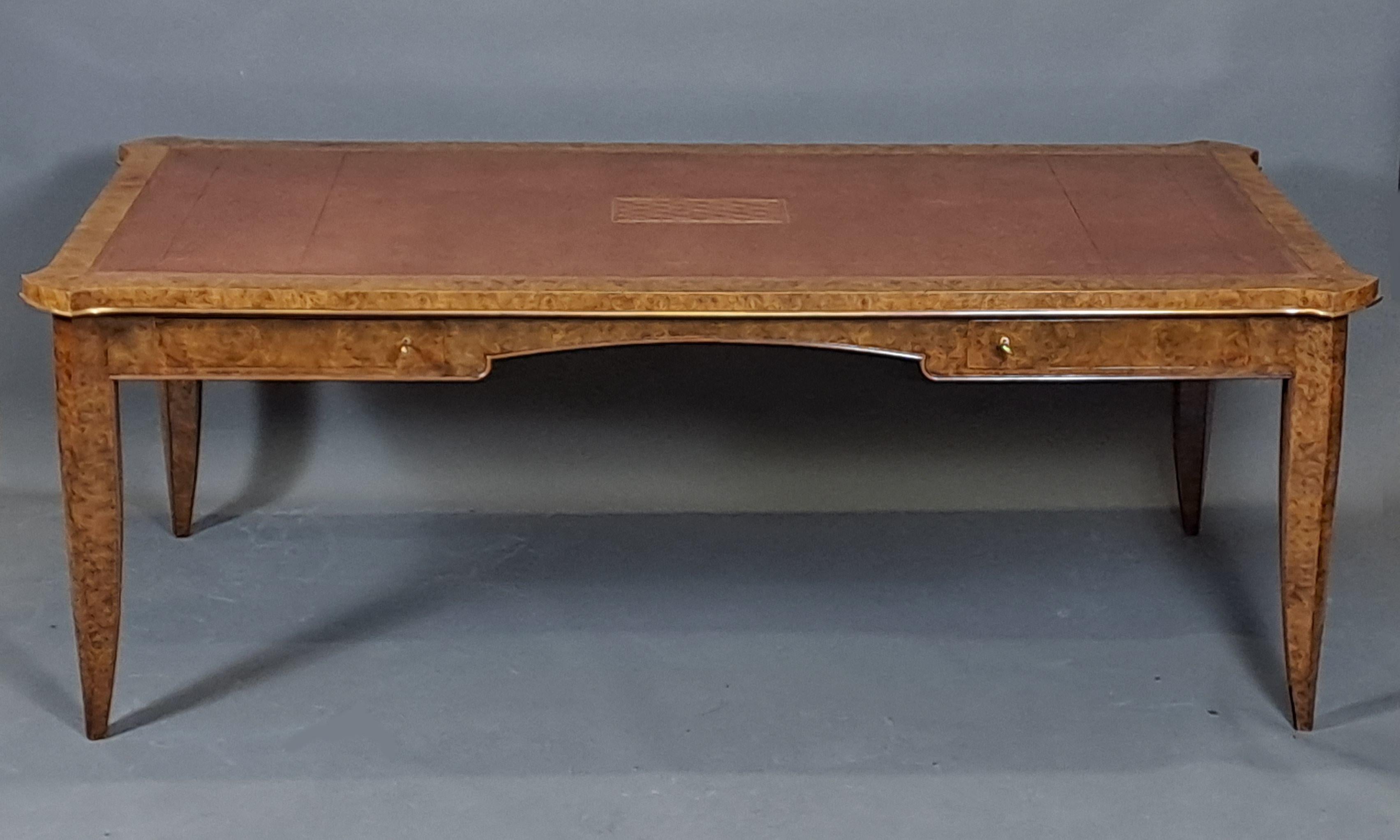 Important Art Deco Presidential Desk - André Domin And Marcel Genevriere - Maiso For Sale 2