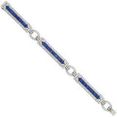 Important Art Deco Sapphire and Diamond Bracelet by Yard