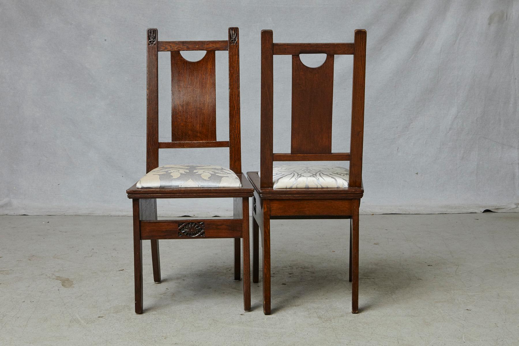 Important Art Nouveau Dining Set by Ernesto Basile for Ducrot, circa 1900 12