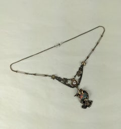 Important Arts and Crafts Black Opal Galleon Necklace