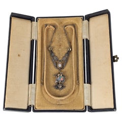 Important Arts and Crafts Black Opal Galleon Necklace