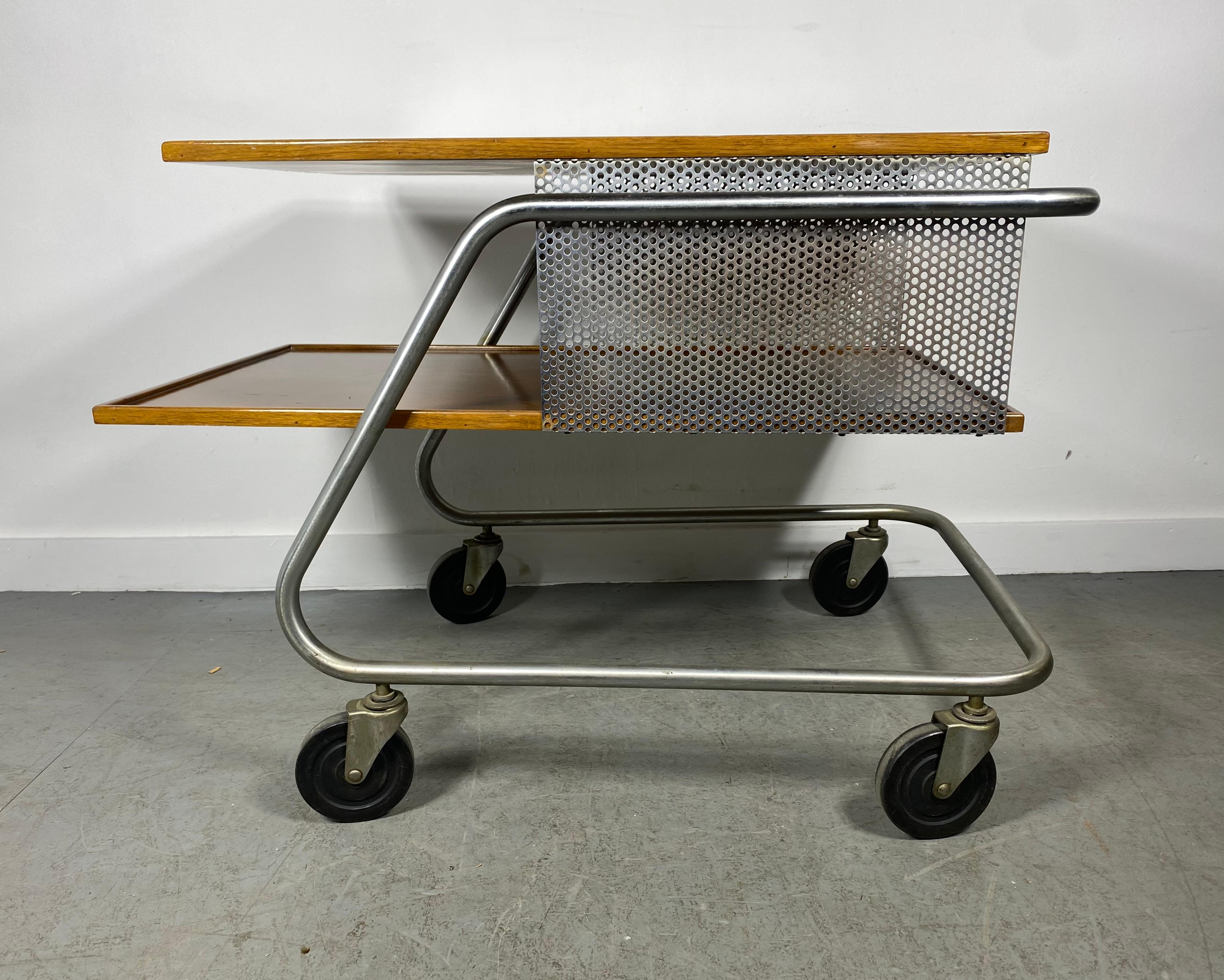 Metal Important Bar Cart Industrial Styled by Franziska & James Hosken For Sale