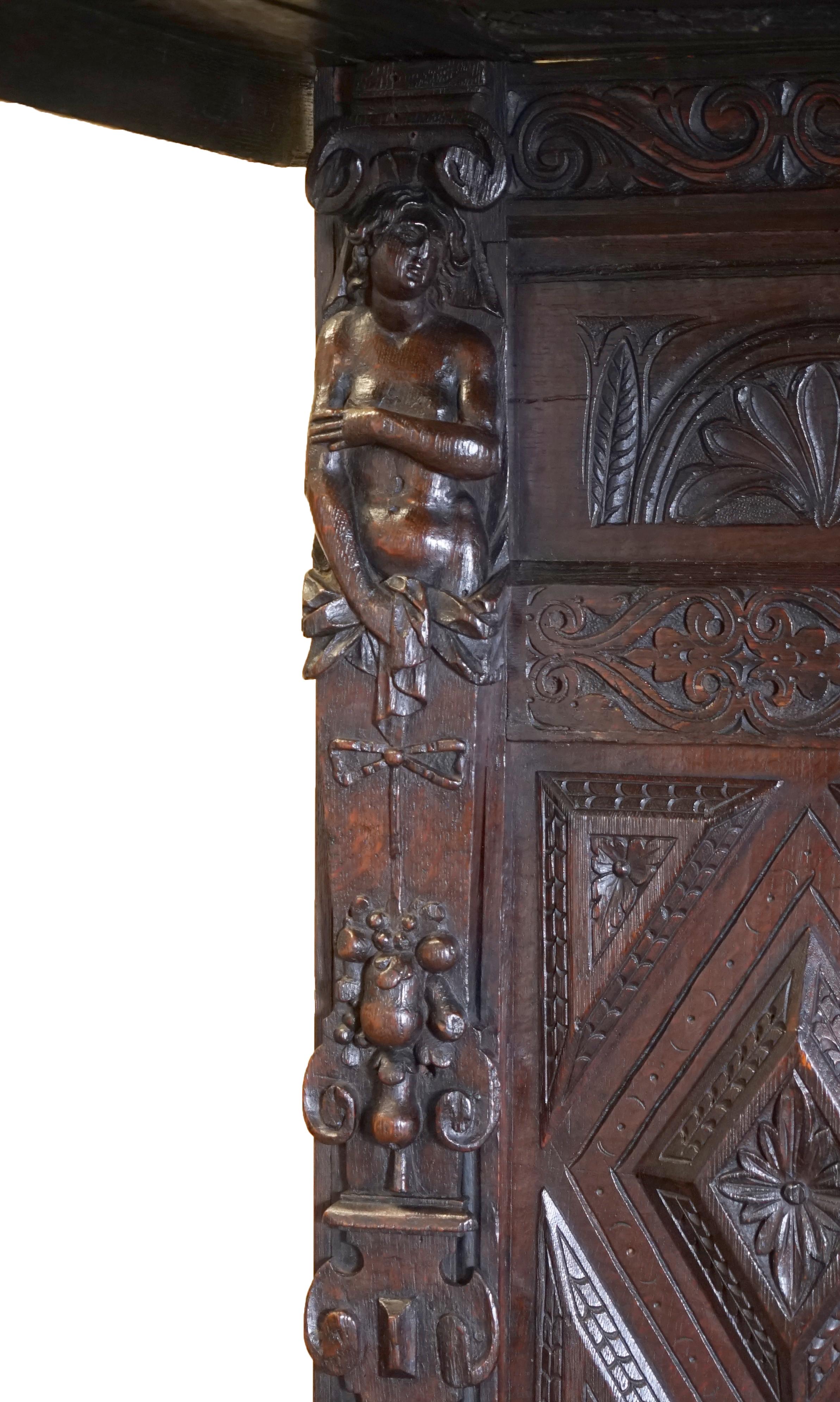 IMPORTANT BISHOP JAMES STANLEY 1508 KING HENRY VII ENGLiSH OAK TUDOR TESTER BED For Sale 4