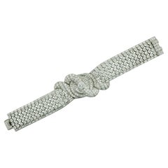 Antique Important Blockbuster Diamond Bracelet in Platinum 54.00 Carats, Circa 1940's