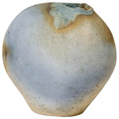 Wichtige blaue Keramik-Skulptur Vase, um 1970 Französisch Keramik