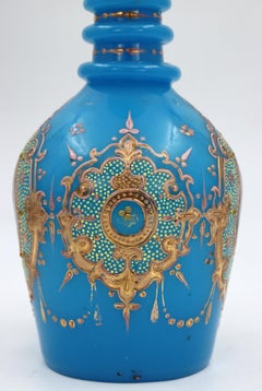 Important Blue Opaline Carafe