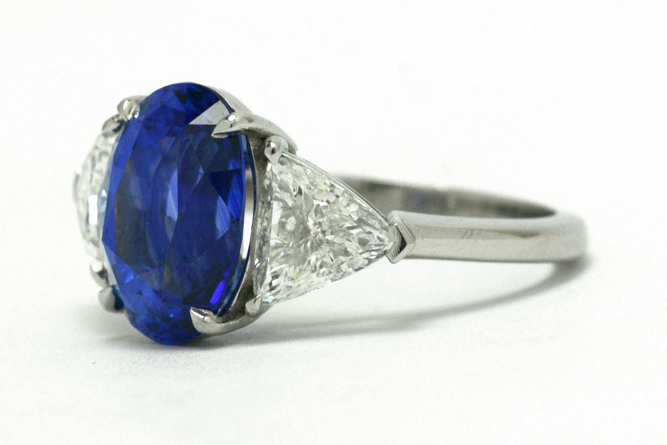 triangle sapphire ring
