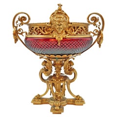 Important Bohemian Сrystal and Gilt Bronze Cup