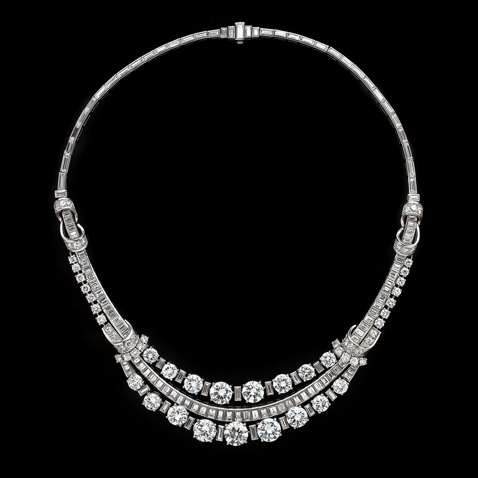 Important Boucheron Vintage Diamond Swag Necklace In Excellent Condition In San Francisco, CA
