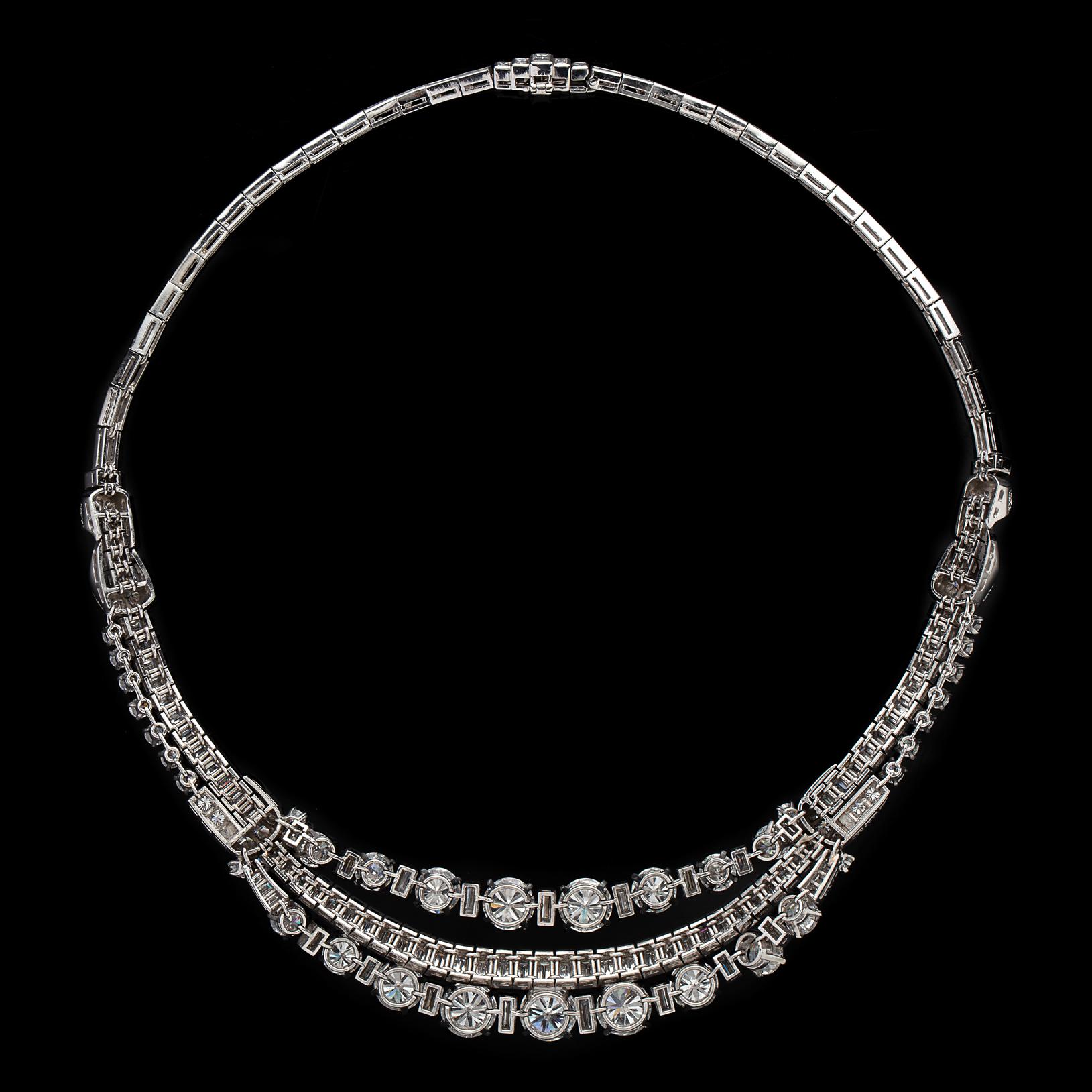 Women's Important Boucheron Vintage Diamond Swag Necklace