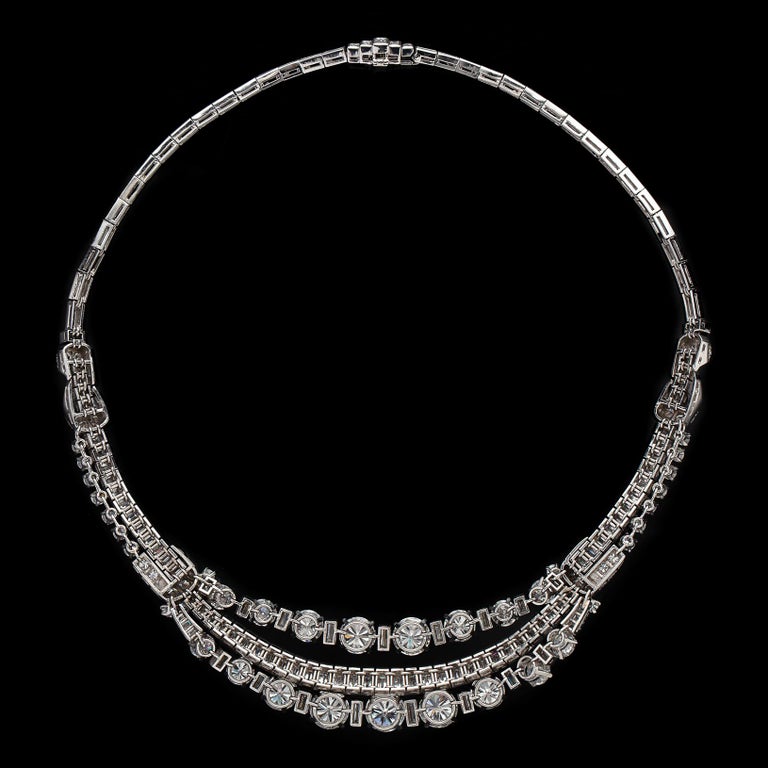 Important Boucheron Vintage Diamond Swag Necklace at 1stDibs