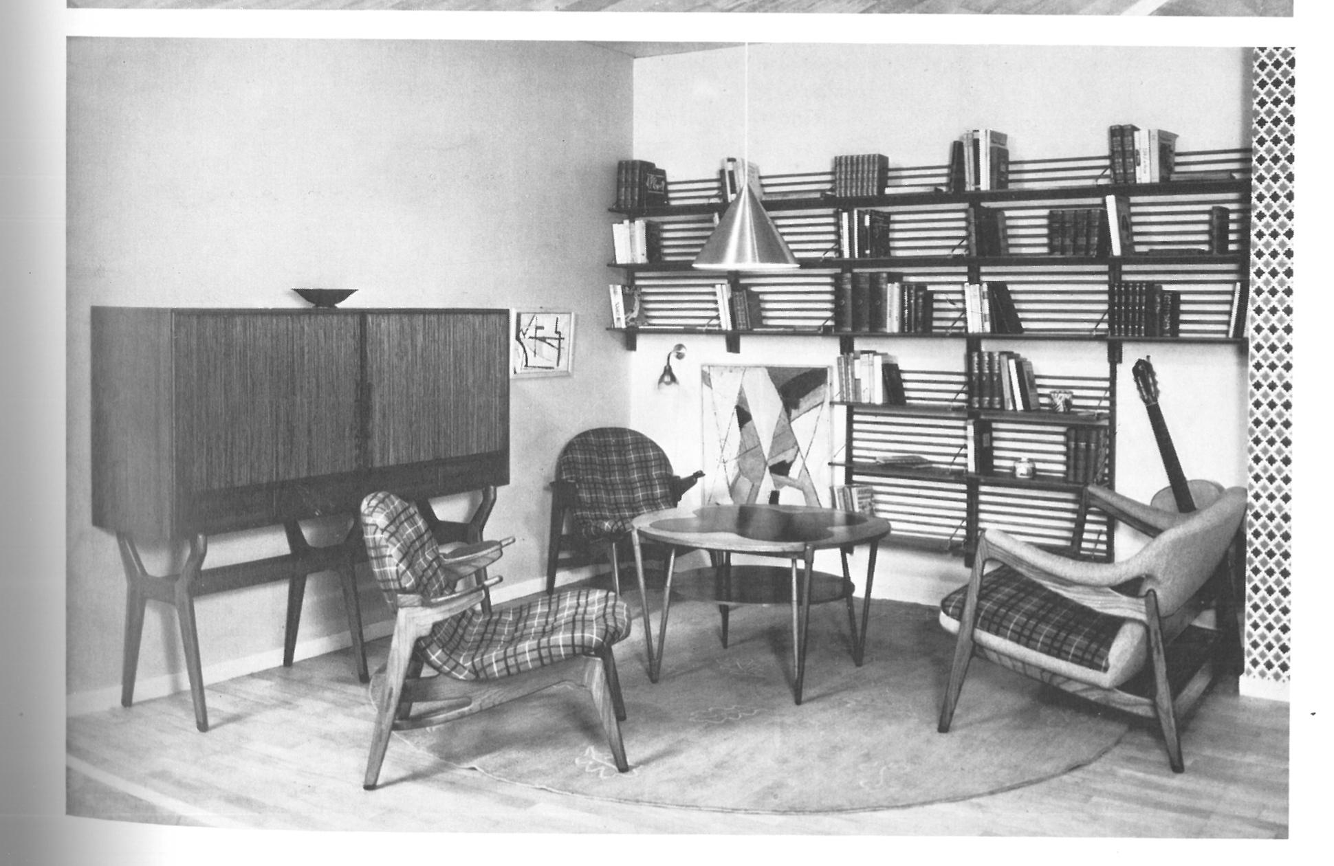 Importante divano Brockmann Petersen in legno di noce e bouclé, Louis G. Thiersen, 1951 in vendita 5