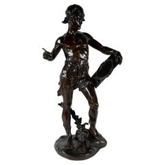 Important Bronze sculpture “Allegory of Poetry”, by E. Drouot – 1900