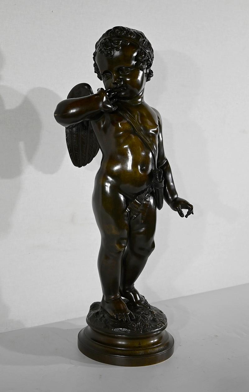 Bronzeskulptur mit brauner Patina, die 