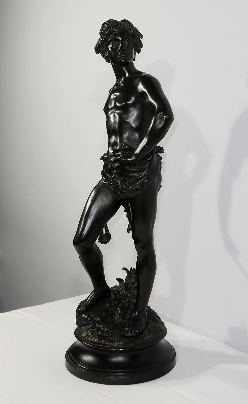 Francese Importante scultura in bronzo 