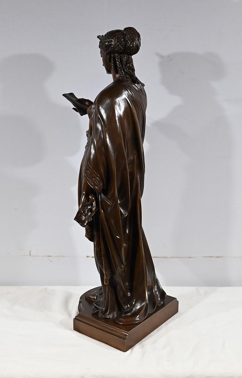 Importante sculpture en bronze La lettre de J-L. Grégoire - Fin du XIXe siècle en vente 8