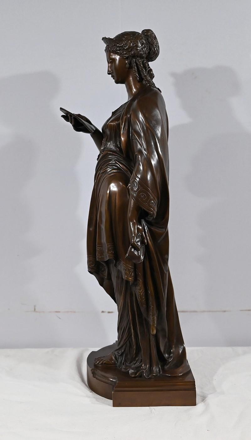 Importante sculpture en bronze La lettre de J-L. Grégoire - Fin du XIXe siècle en vente 9