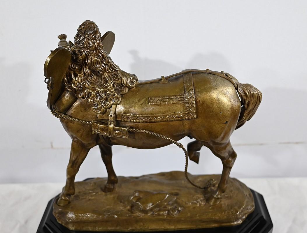 Important Bronze sculpture “The Draft Horse” by T. Gechter – 1841 For Sale 9