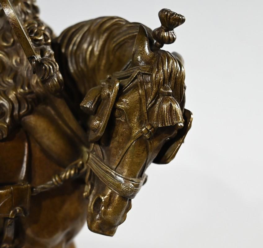 Important Bronze sculpture “The Draft Horse” by T. Gechter – 1841 For Sale 1