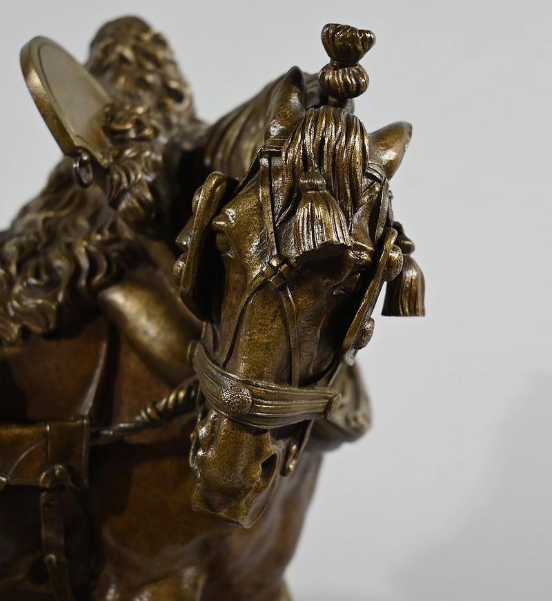Important Bronze sculpture “The Draft Horse” by T. Gechter – 1841 For Sale 2