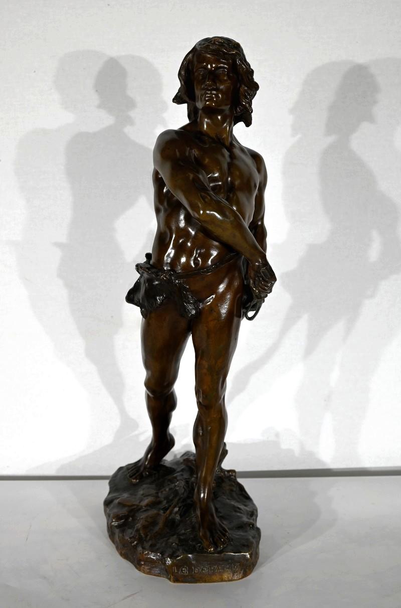 Un importante bronzo con patina verde, intitolato 
