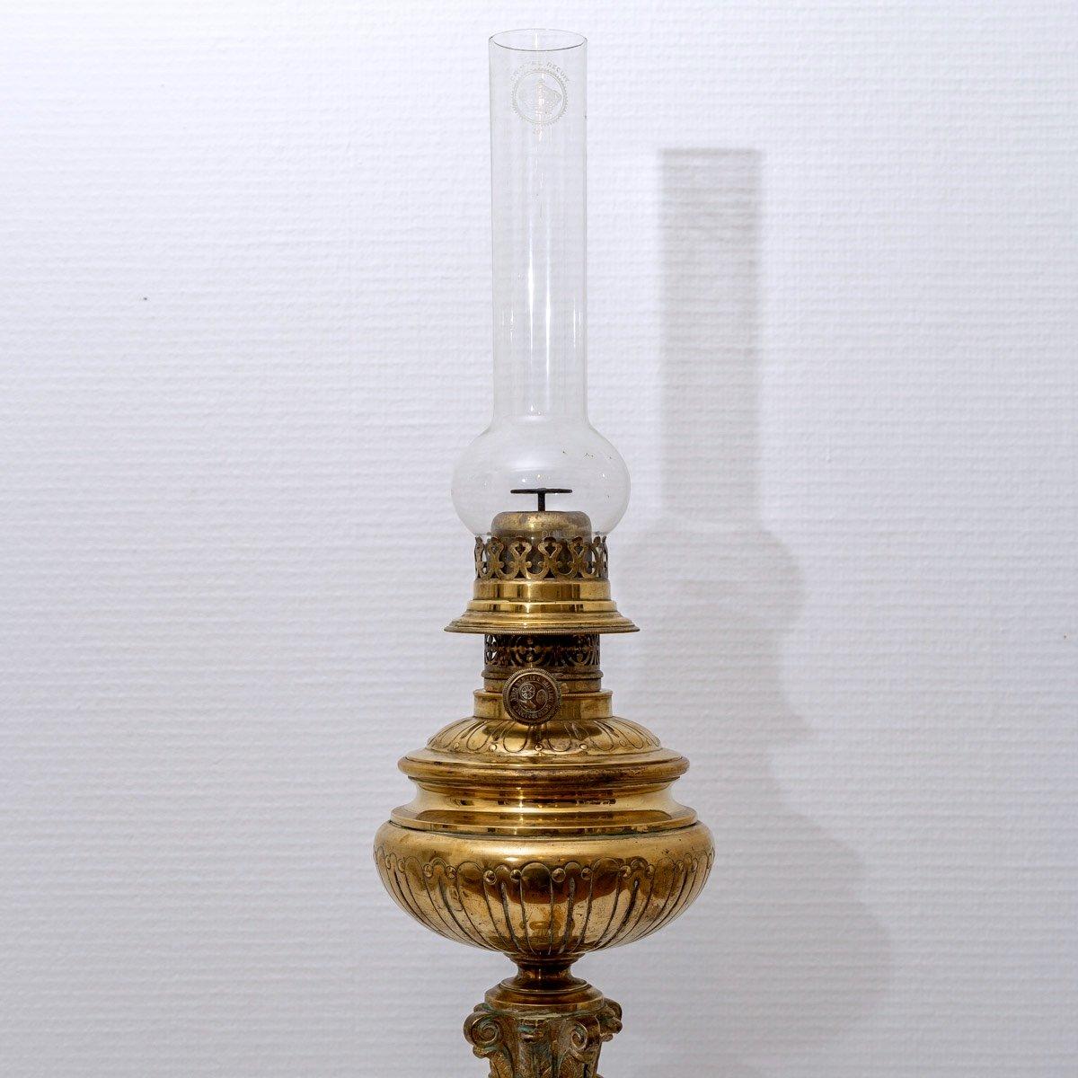 bedeutende Öllampe aus Bronze - XIX. Jahrhundert - Napoleon III. (Europäisch) im Angebot