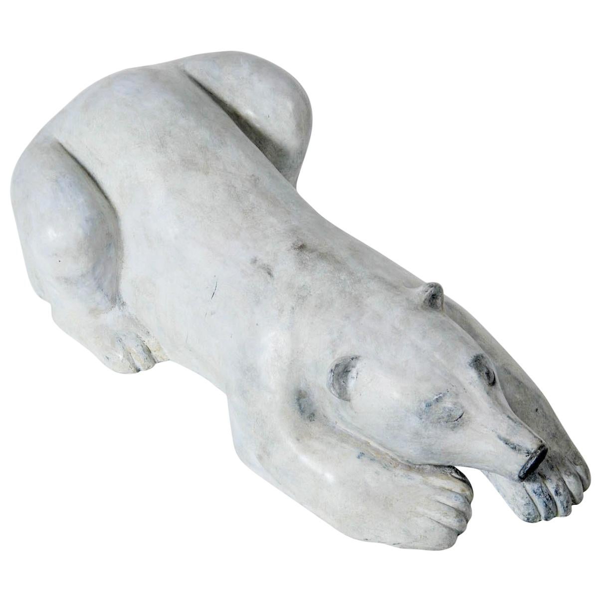 Important Bronze Polar Bear in the Style of François Pompon