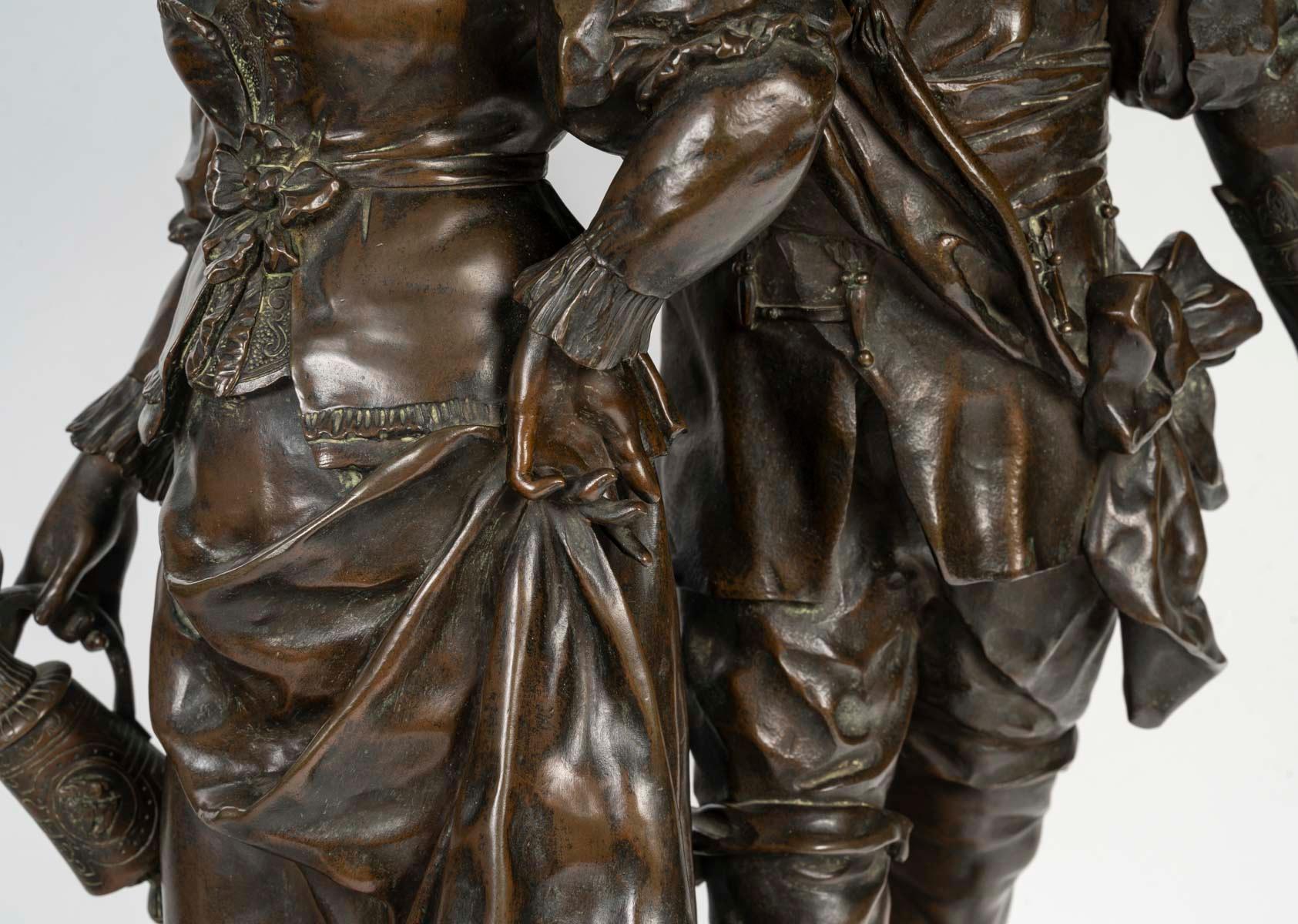 Important Bronze Sculpture by E.Picault, Napoleon III Period, 19th Century. 1