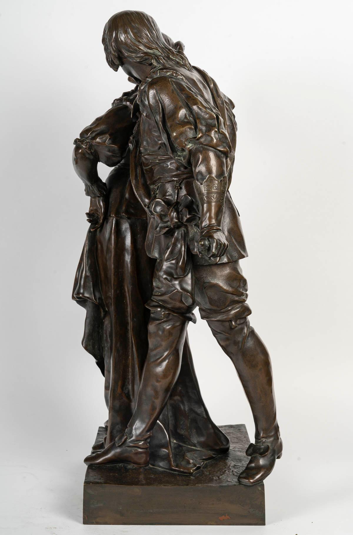 Important Bronze Sculpture by E.Picault, Napoleon III Period, 19th Century. 4