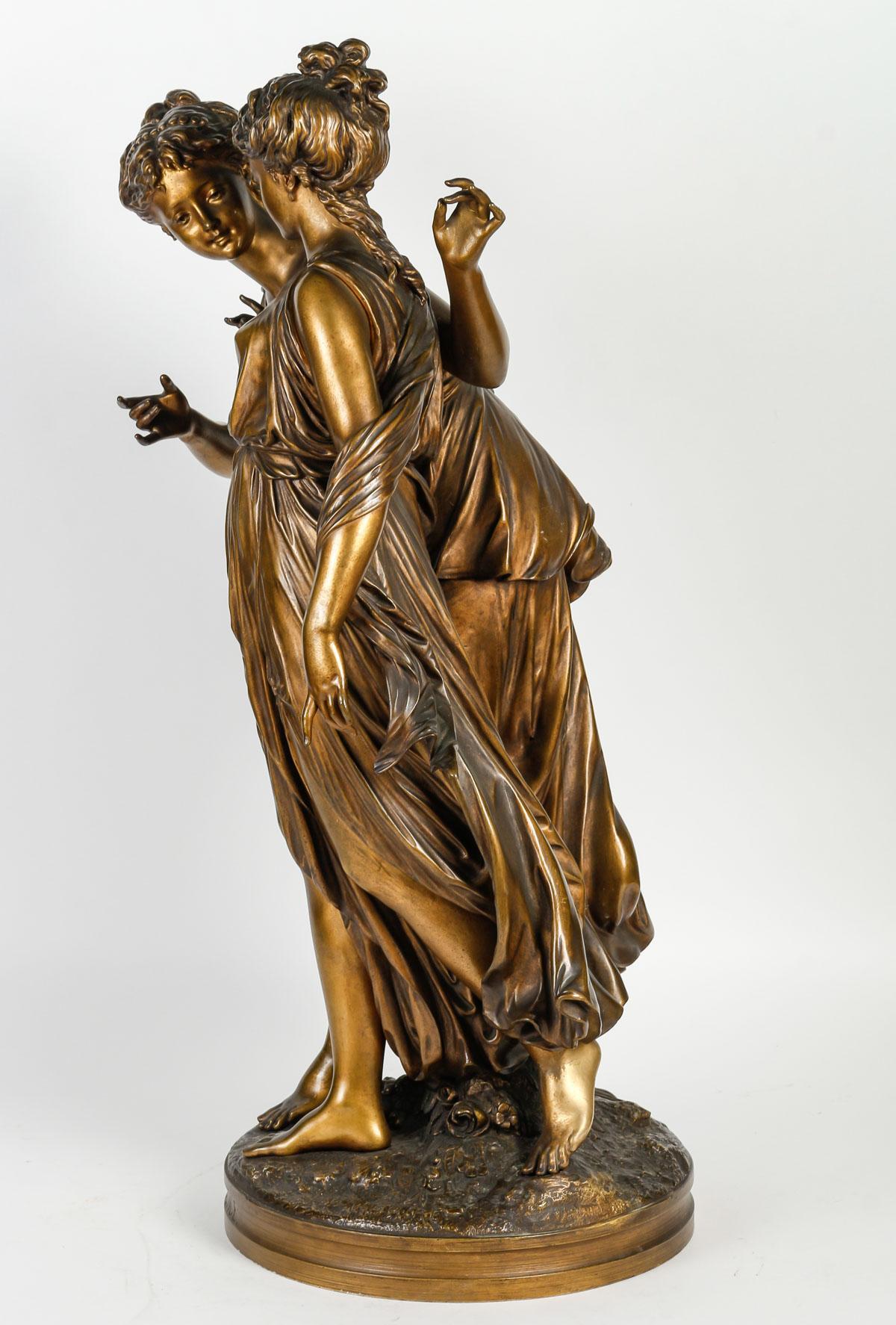 Importante sculpture en bronze de Louis Grégoire, 19e siècle. en vente 2