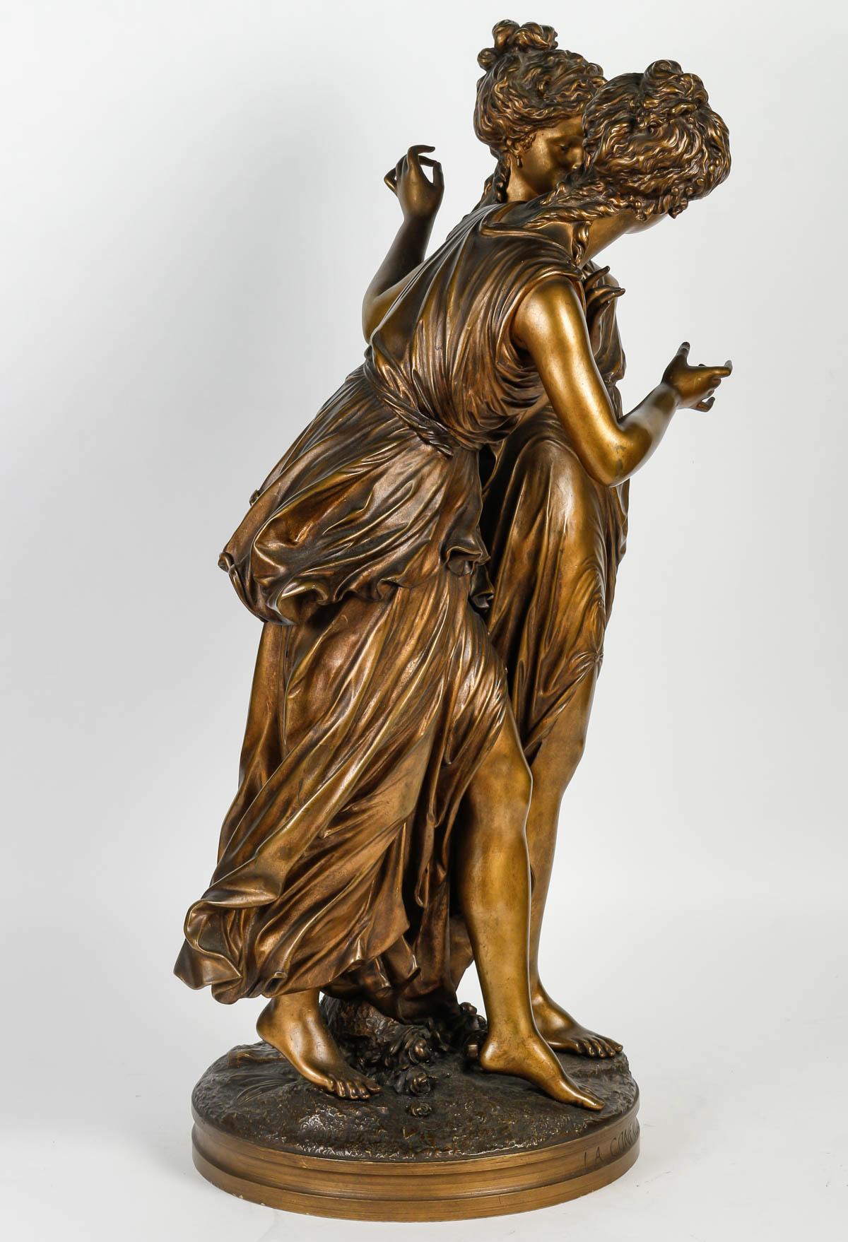 Importante sculpture en bronze de Louis Grégoire, 19e siècle. en vente 4