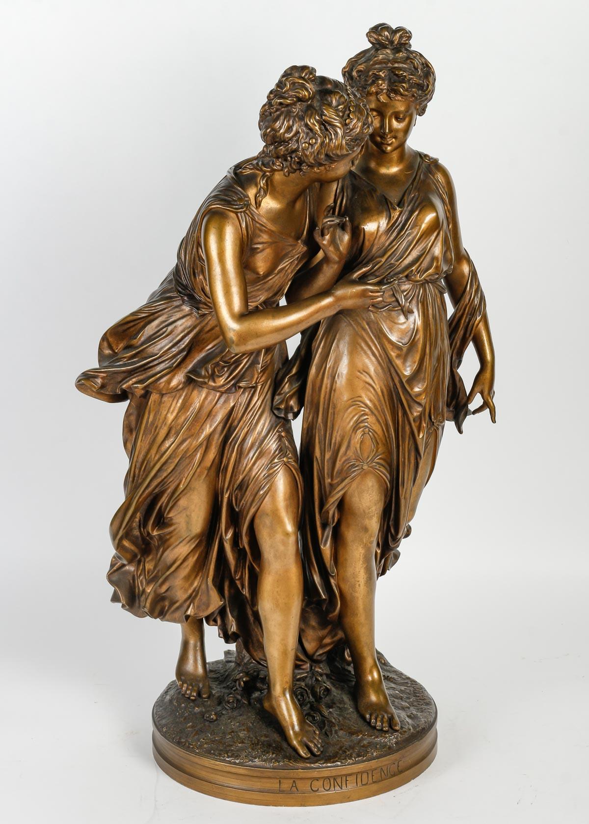 Napoléon III Importante sculpture en bronze de Louis Grégoire, 19e siècle. en vente