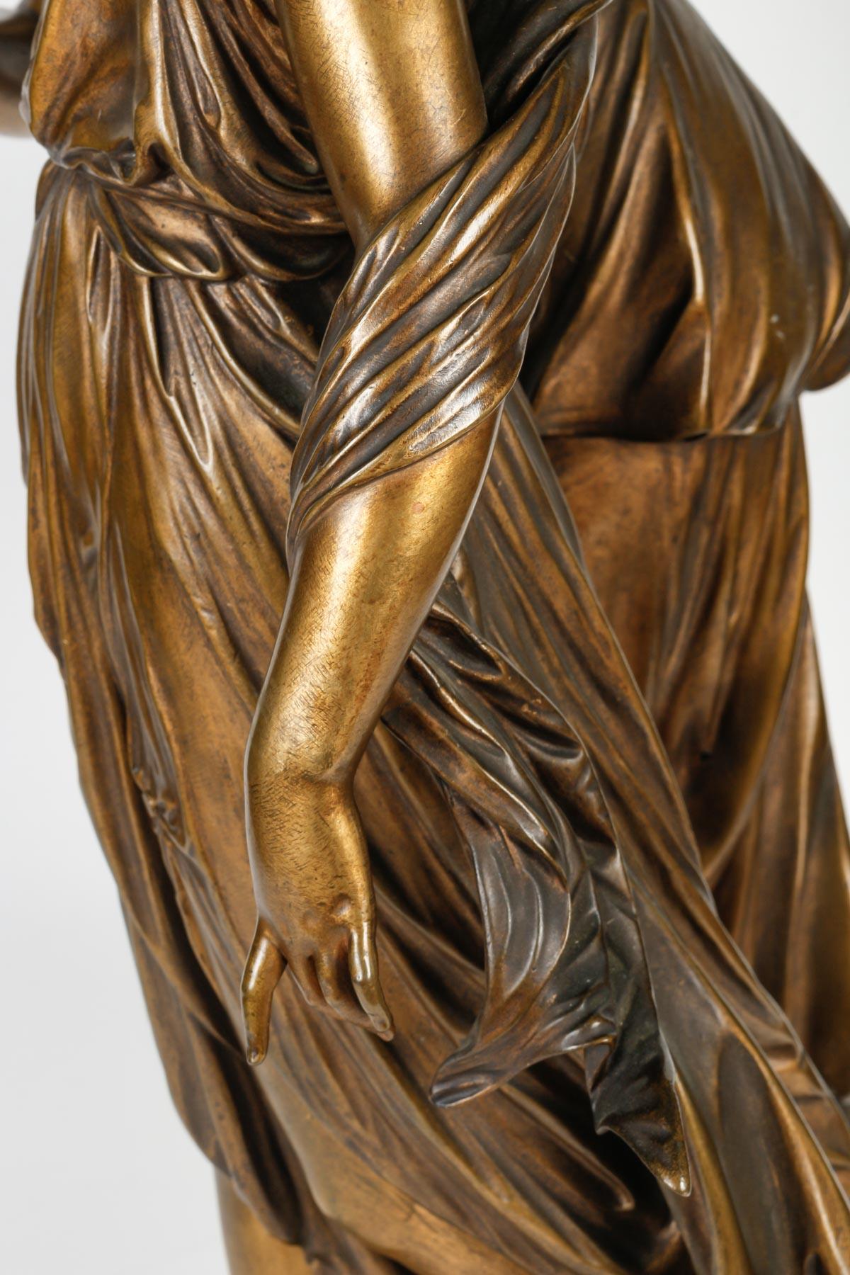 XIXe siècle Importante sculpture en bronze de Louis Grégoire, 19e siècle. en vente