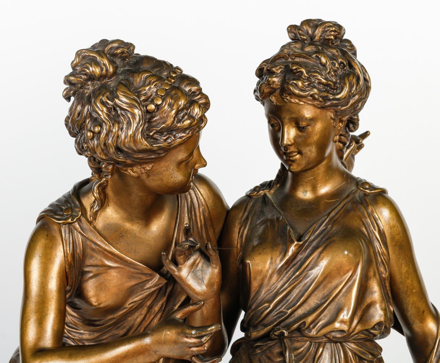 Importante sculpture en bronze de Louis Grégoire, 19e siècle. en vente 1