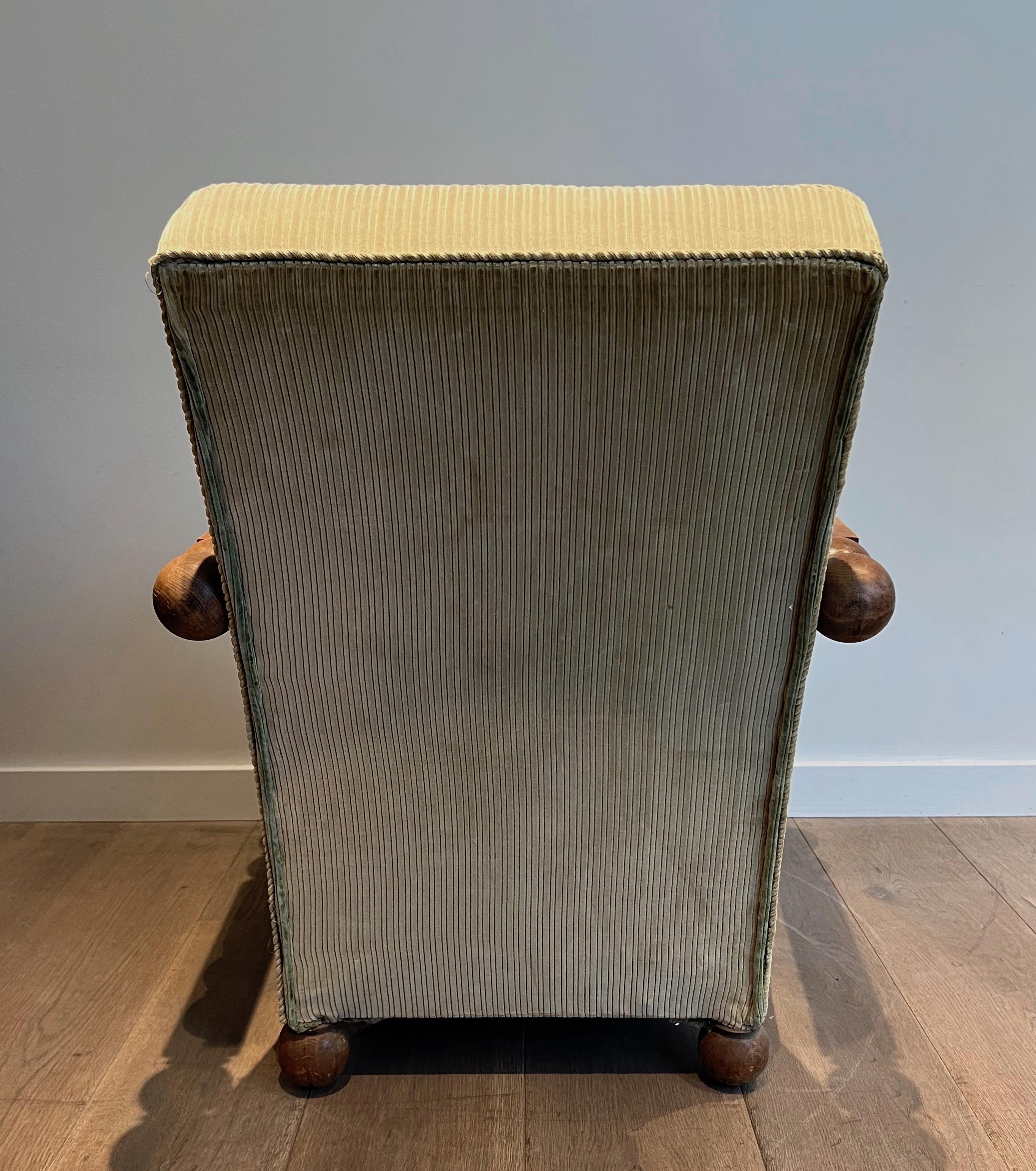 Important Brutalist Armchair. French Work. Circa 1950 For Sale 5