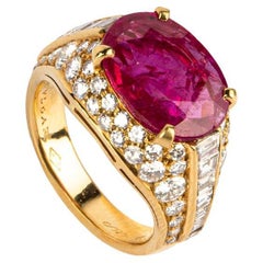 Wichtiger Bulgari 'Trombino' Burma Rubin und Diamant Ring