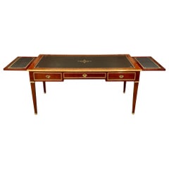 Important Bureau Plat En Acajou De Style Louis XVI Mailfert