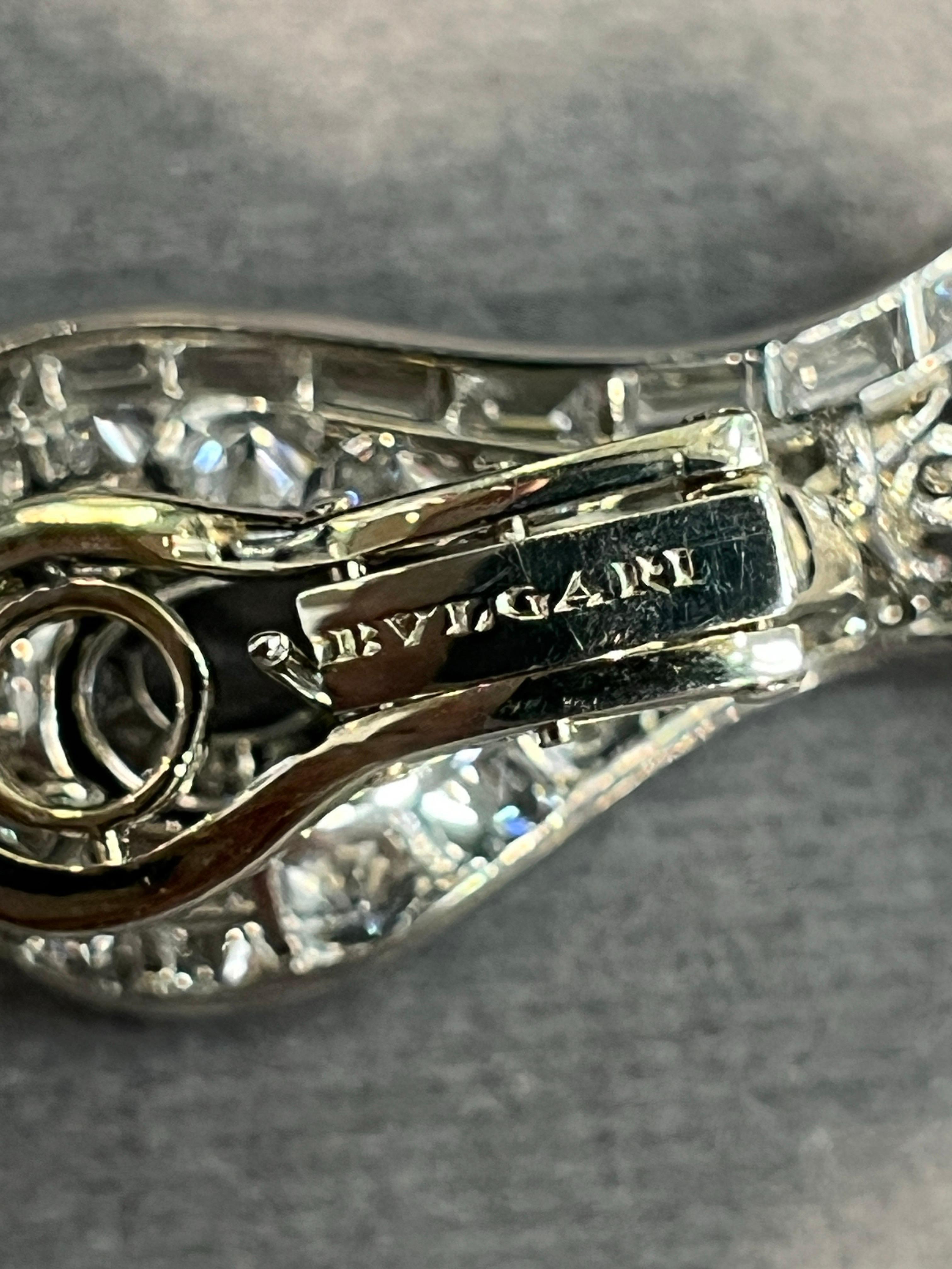 Women's Important Bvlgari D Color Diamond Earrings For Sale