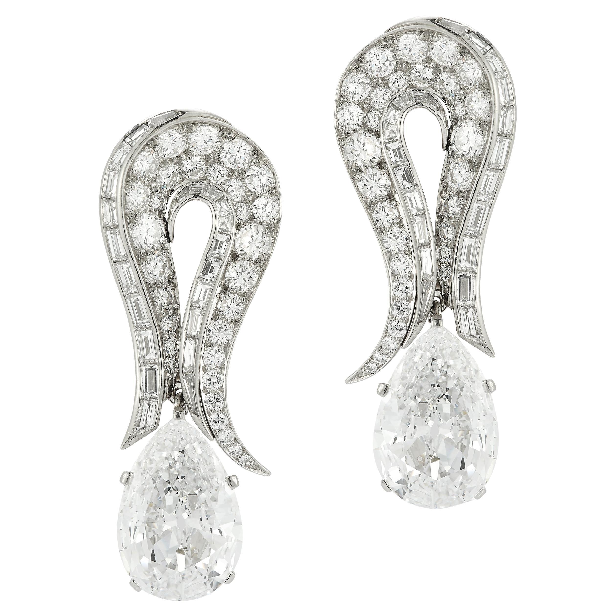 Important Bvlgari D Color Diamond Earrings For Sale
