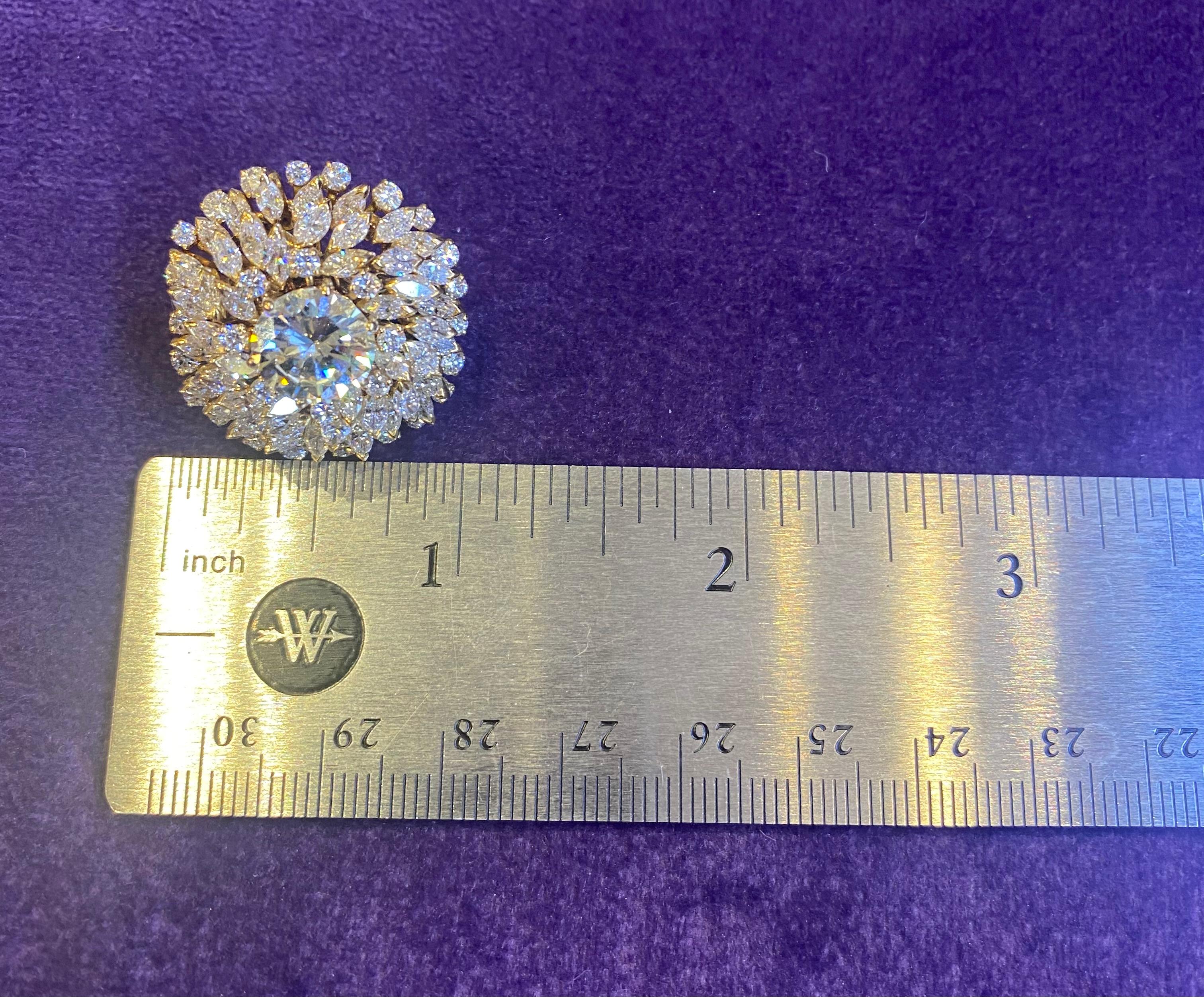 Important Bvlgari Diamond Brooch & Earrings Set For Sale 8