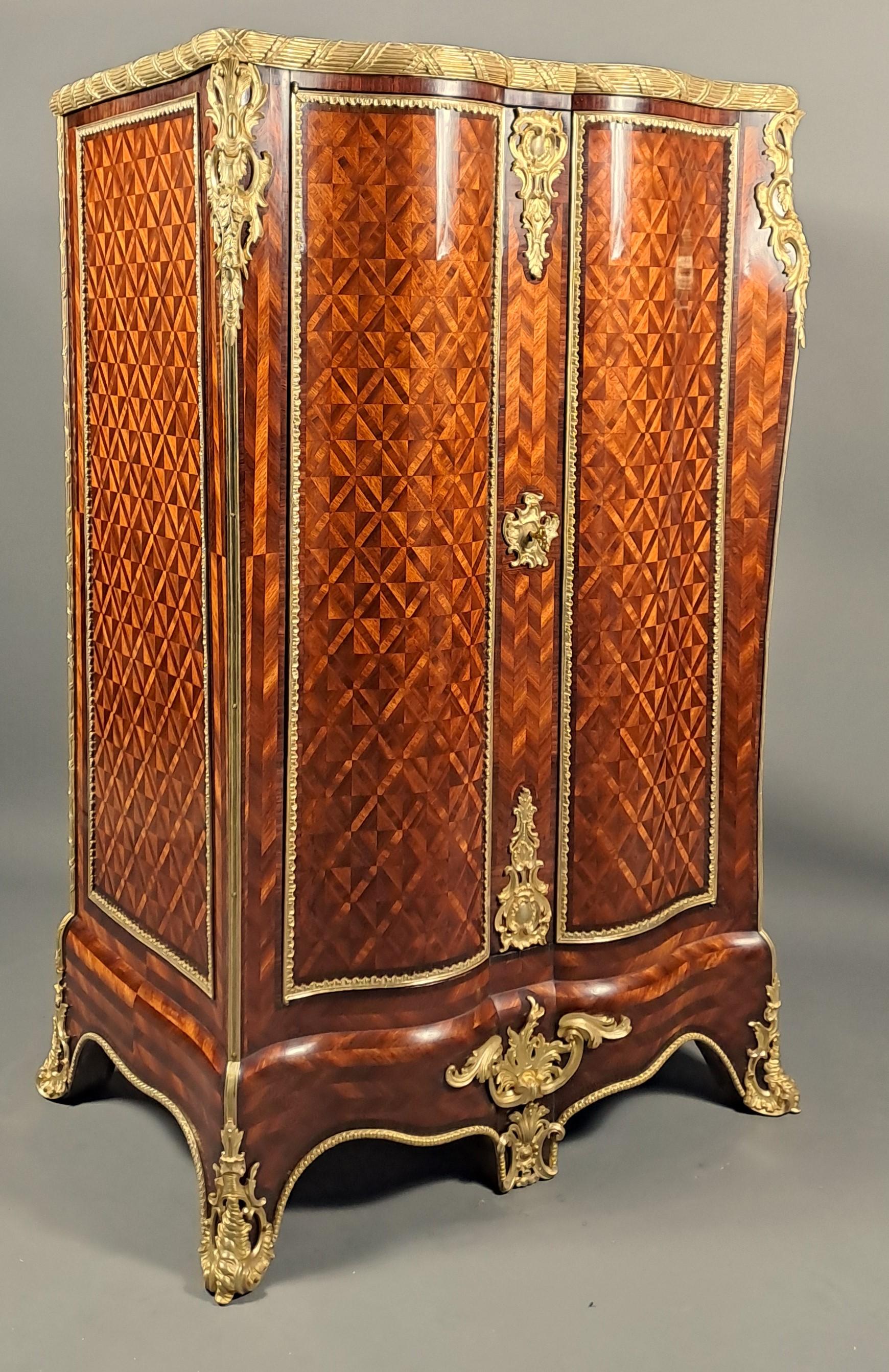 Bronze Important Cabinet Stamped Beurdeley In Paris For Sale