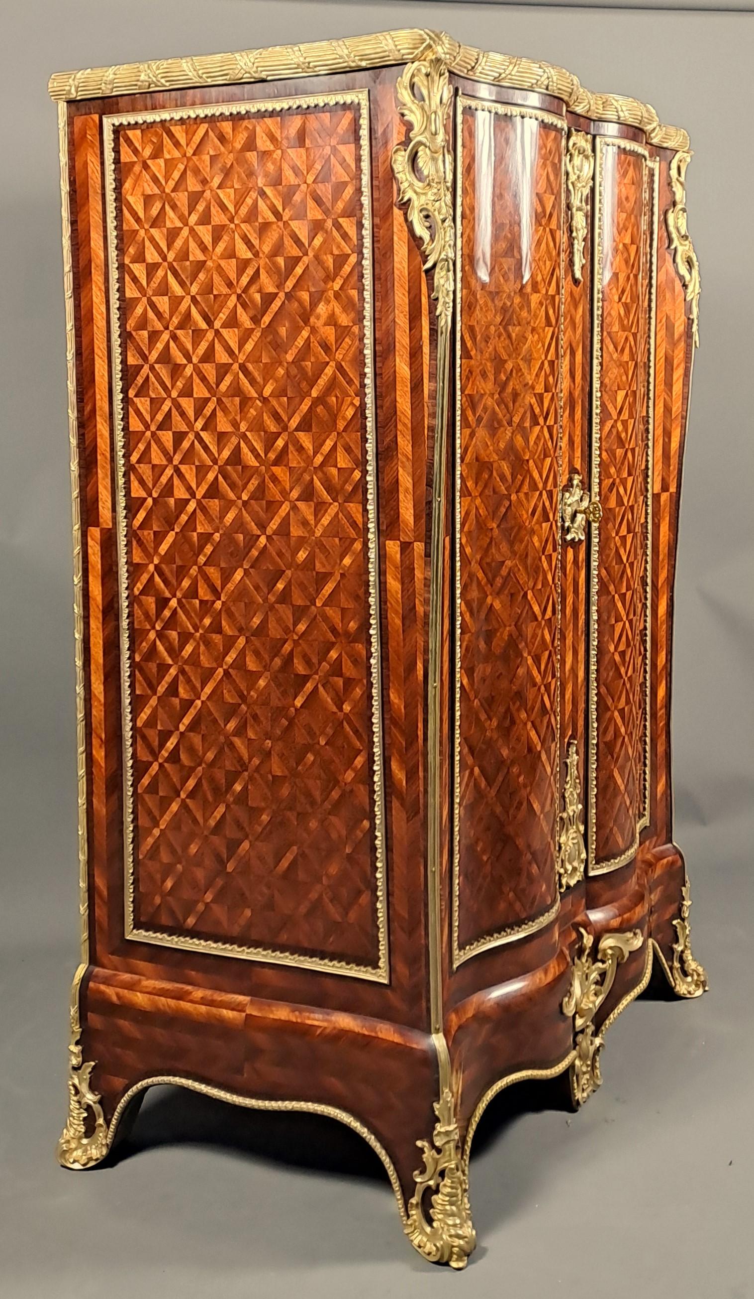 Important Cabinet Stamped Beurdeley In Paris 1