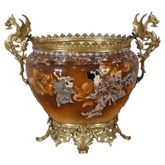 Importante jardinière en porcelaine, Japon - Fin du 19e siècle