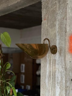 Important Carl Axel Asking brass wall lamp Sweden 1940's, Paavo tynell vibe